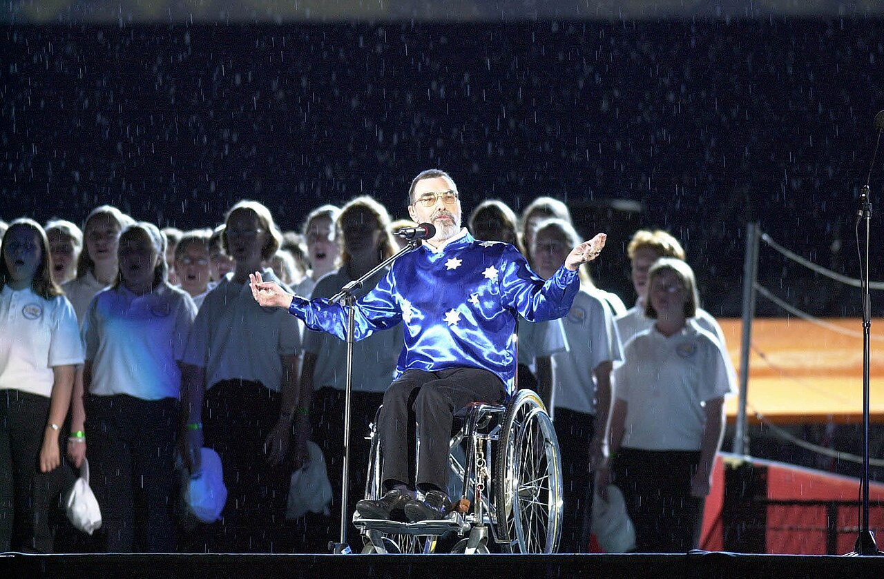 Jeff St John performing at the Sydney 2000 Paralympic Games opening ceremony